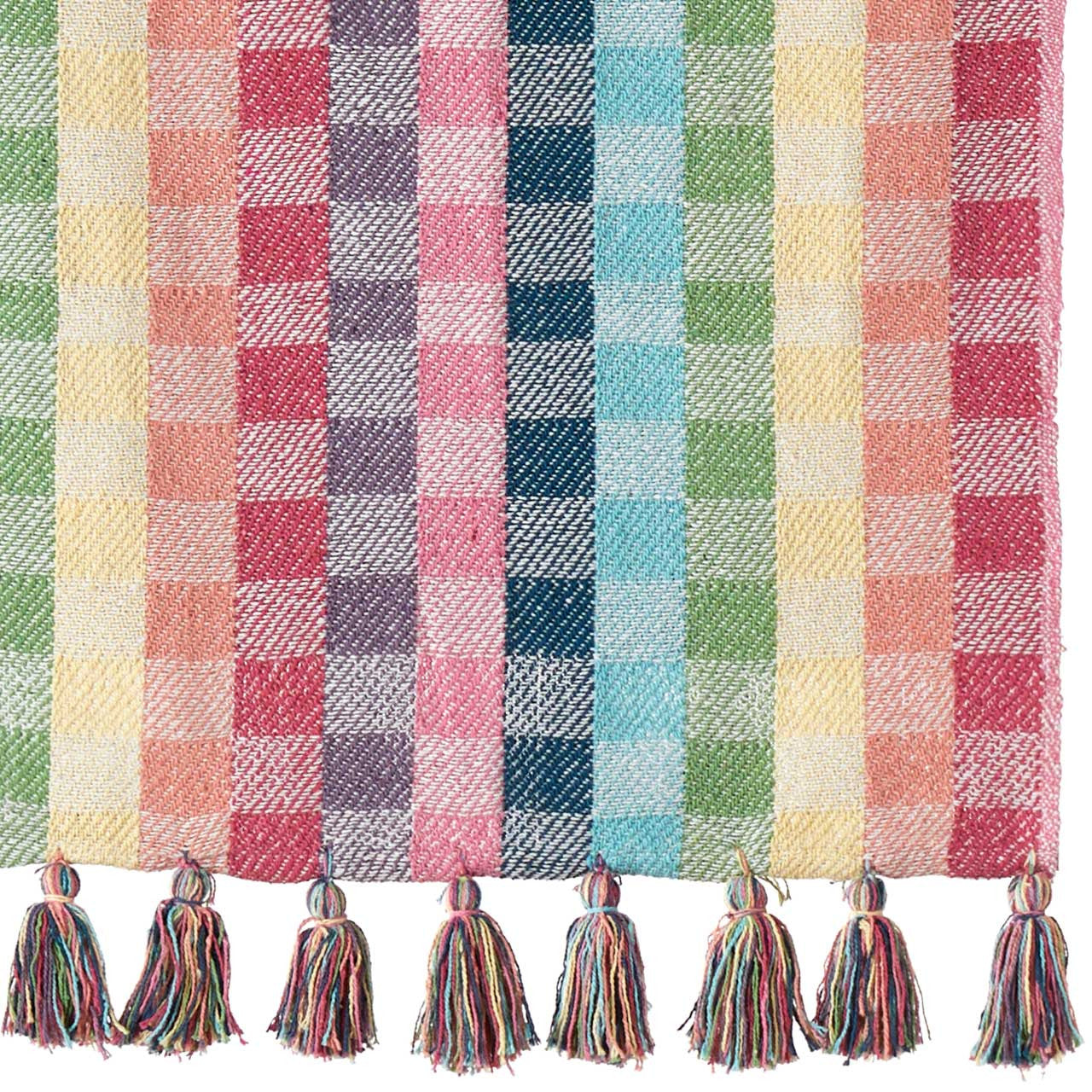 Rainbow Gingham Rethread Throw