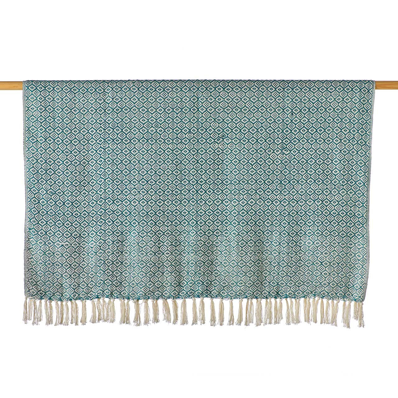 Teal Diamond Recycled Bottle Throw