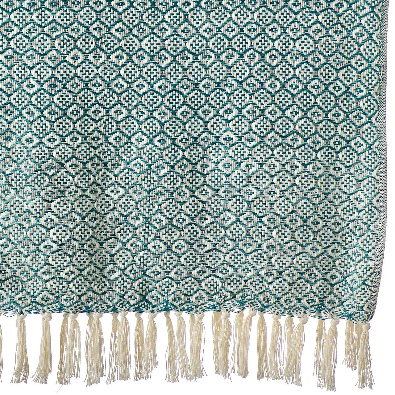 Teal Diamond Recycled Bottle Throw