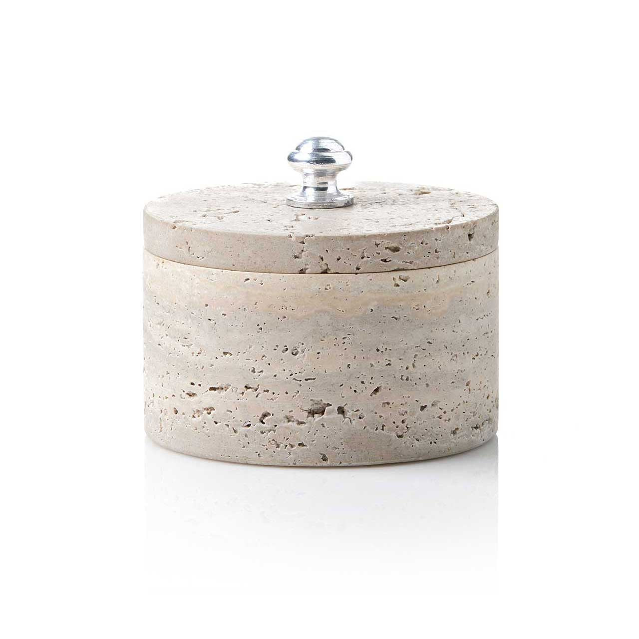 Travertine Lidded Canister