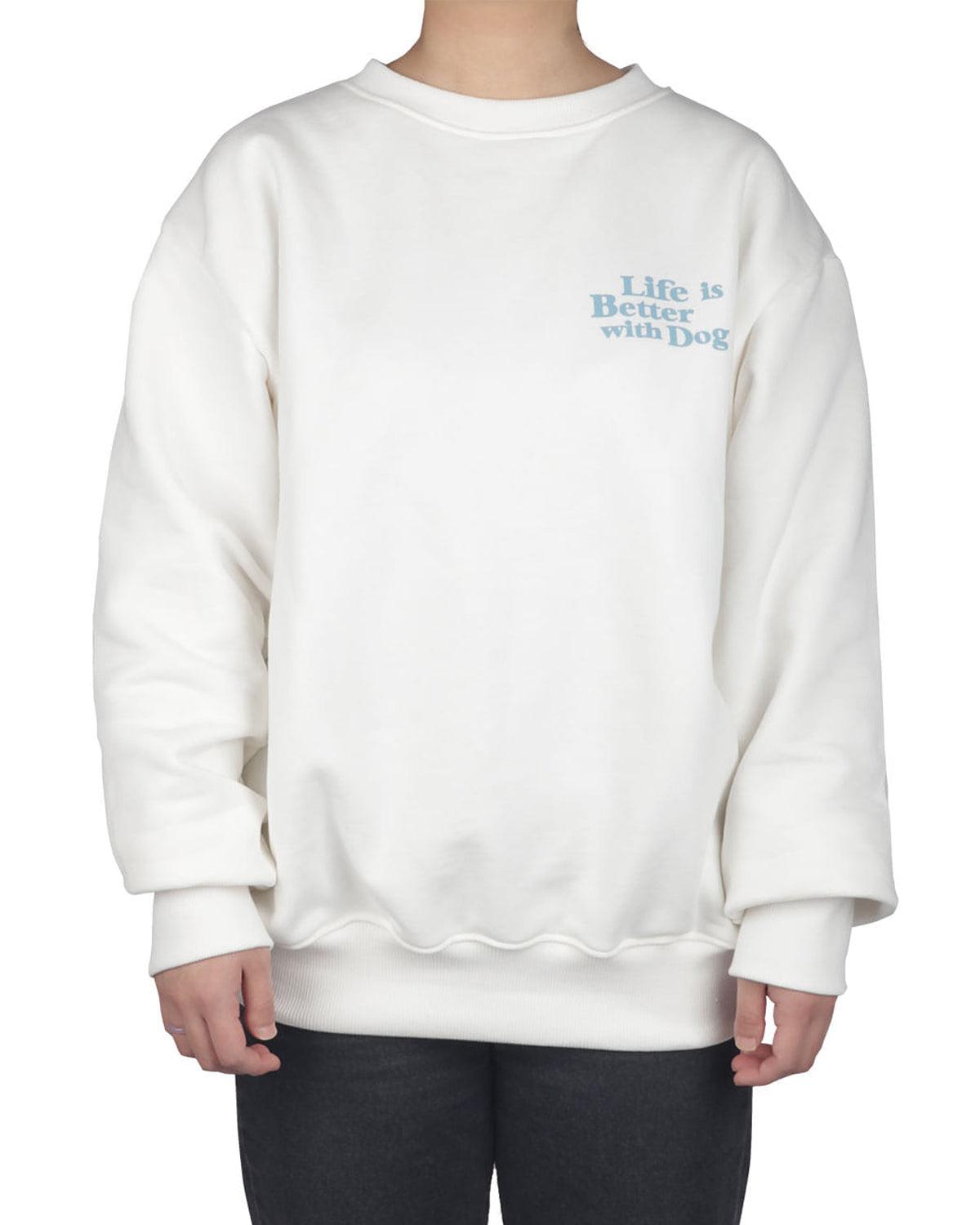 With dog Sweatshirts . For Human . White