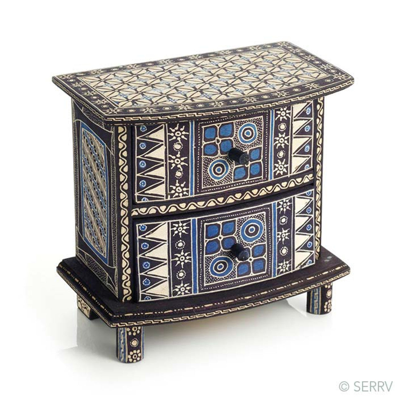 Blue Kawung Mini Chest