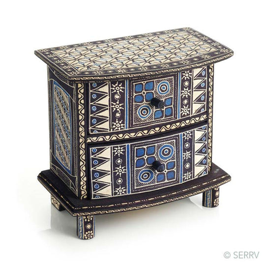 Blue Kawung Mini Chest