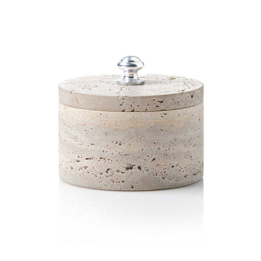 Travertine Lidded Canister