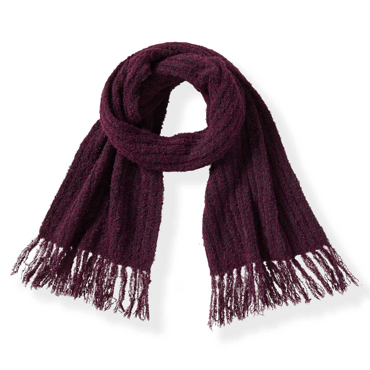 Amethyst Boucle Alpaca Scarf