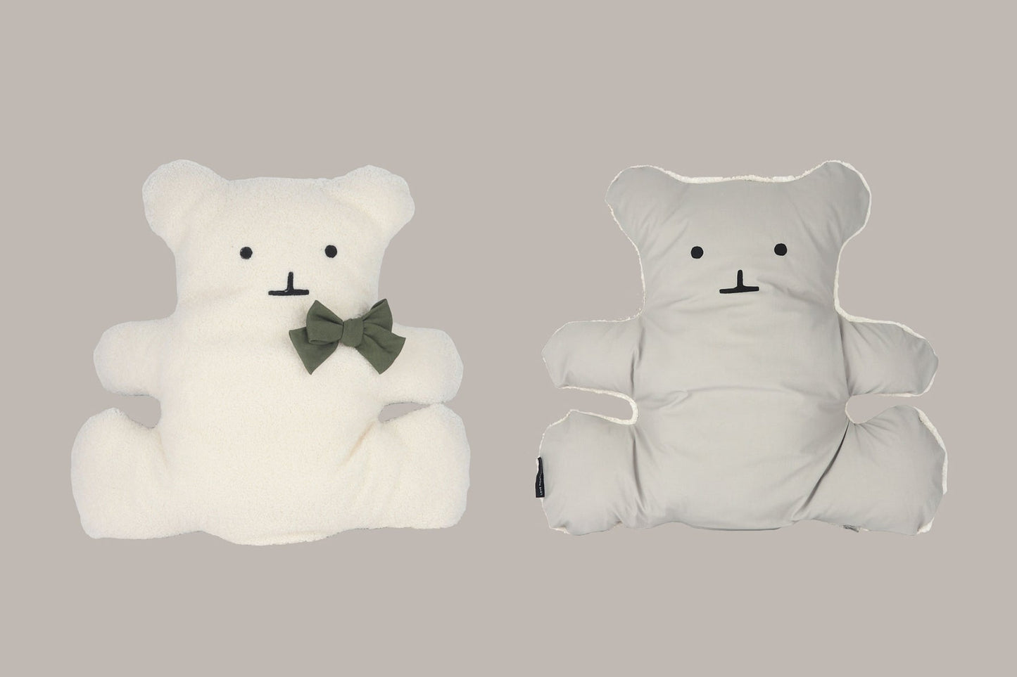 BEAR CUSHION . WHITE